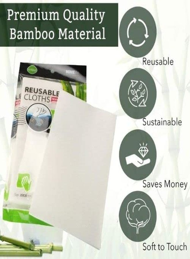 Being One BeingOne Bamboo Fibre Reusable 200 GSM Kitchen Wipes Washable/Cleaning Cloth/Table Wipe Highly Absorbent, Washable, Breathable and Durable Towel for Kitchen, Bathroom Windows, Dusting (Pack of 3) - Image 2